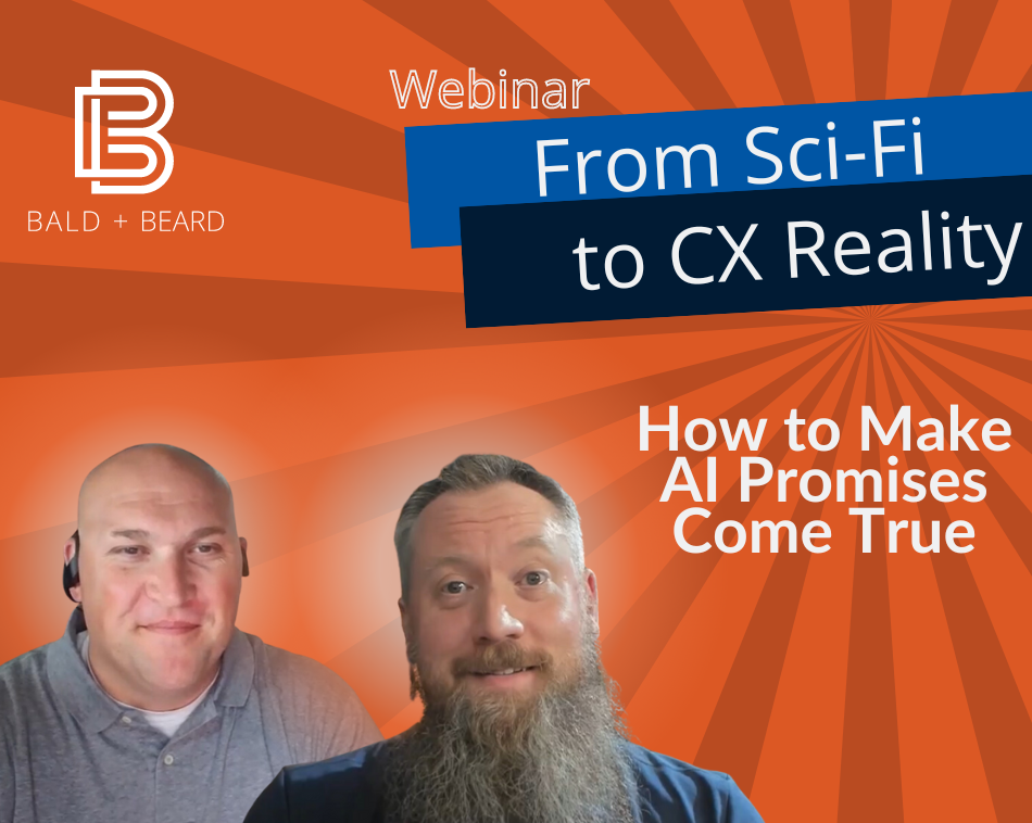 Tom Luther and Andrew Griffiths discuss AI CX strategies in an Outsource Consultants webinar.