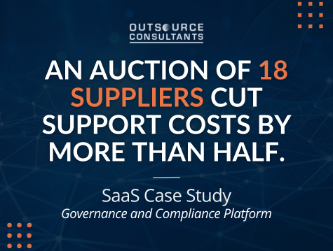 An auction of 18 suppliers cut support costs by more than half.